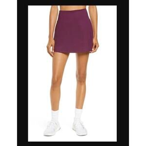 Girlfriend Collective High Waist Skort in Plumb Size Medium